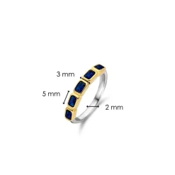 Ti Sento Bague femme 12274BY - Argent, plaqué or | Femme Bague