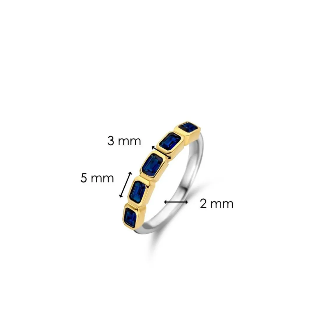 Ti Sento Bague femme 12274BY - Argent, plaqué or | Femme Bague