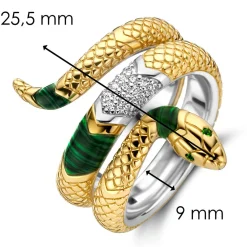 Ti Sento Bague fille Bijoux 12203EM-54 - Malachite lights | Femme Bague