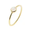 Sloya Bague Gemia En Pierre De Lune Plaqué Or | Femme Bague