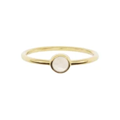 Sloya Bague Gemia En Pierre De Lune Plaqué Or | Femme Bague