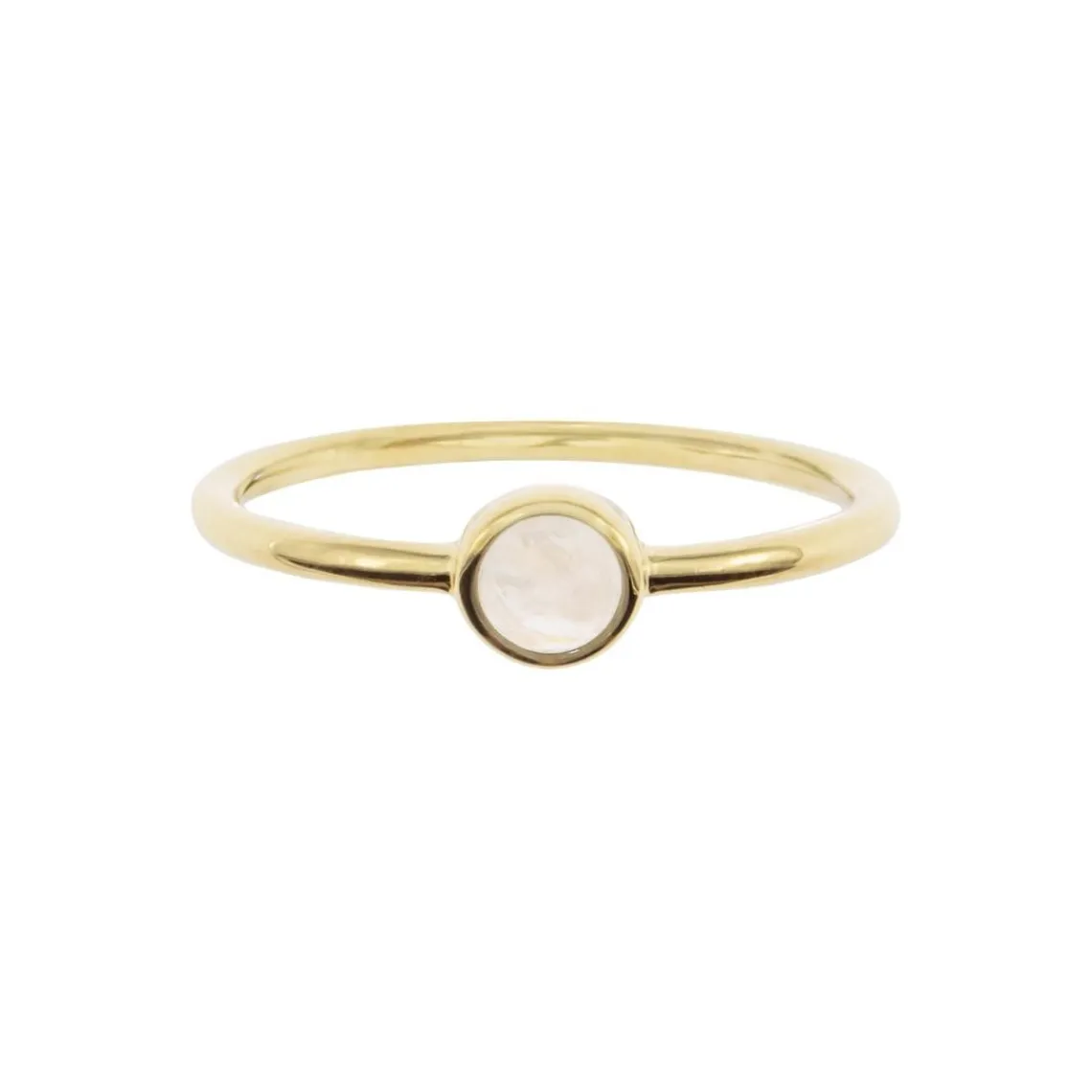 Sloya Bague Gemia En Pierre De Lune Plaqué Or | Femme Bague