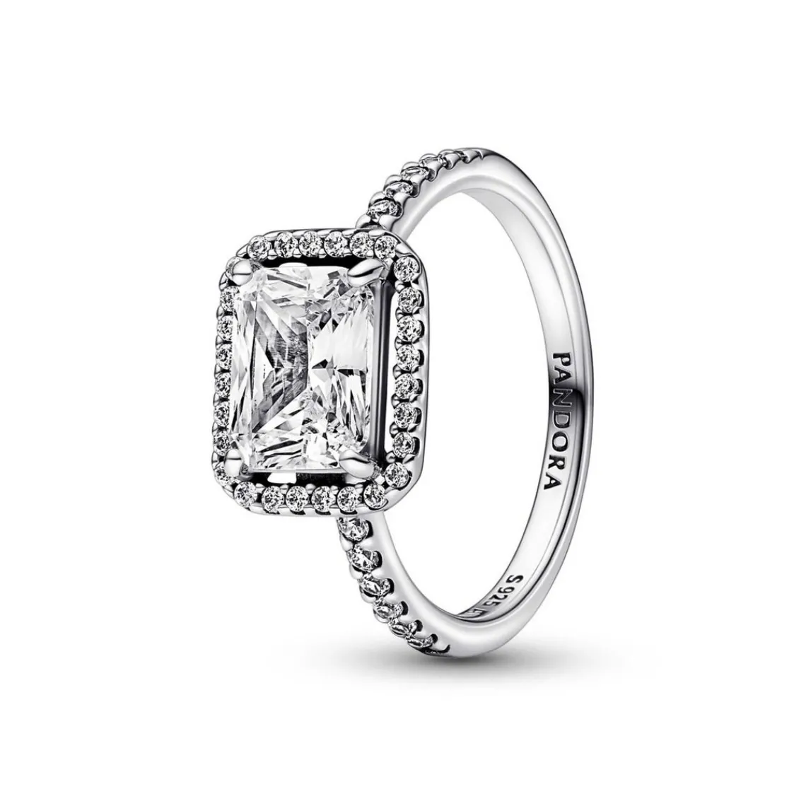 Pandora Bague Halo Rectangulaire Scintillant - Timeless | Femme Bague