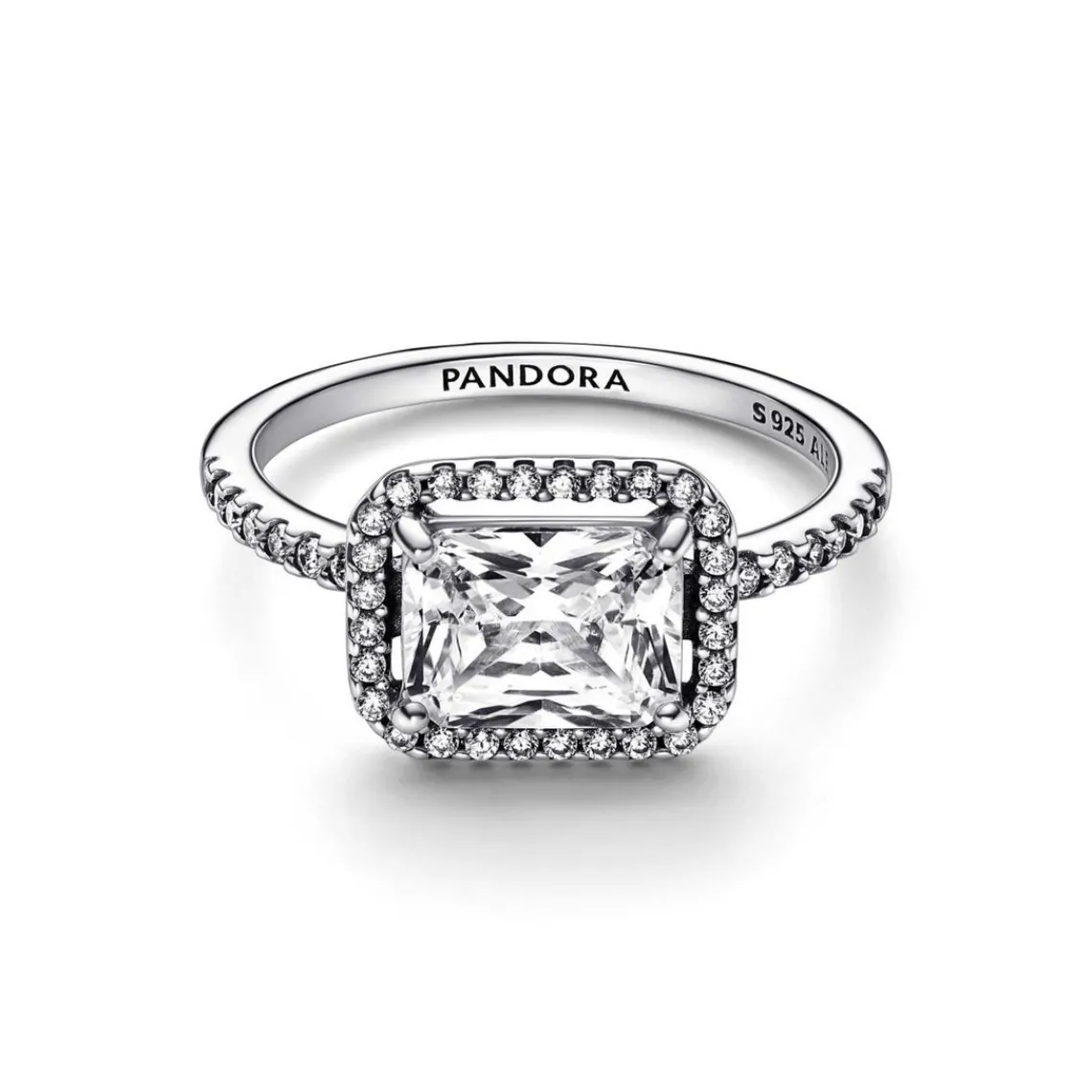 Pandora Bague Halo Rectangulaire Scintillant - Timeless | Femme Bague