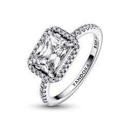 Pandora Bague Halo Rectangulaire Scintillant - Timeless | Femme Bague