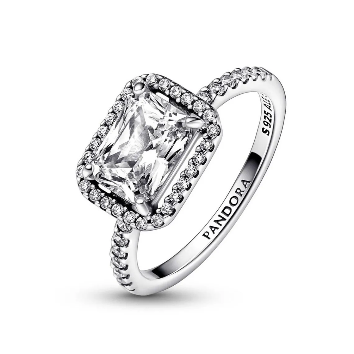 Pandora Bague Halo Rectangulaire Scintillant - Timeless | Femme Bague