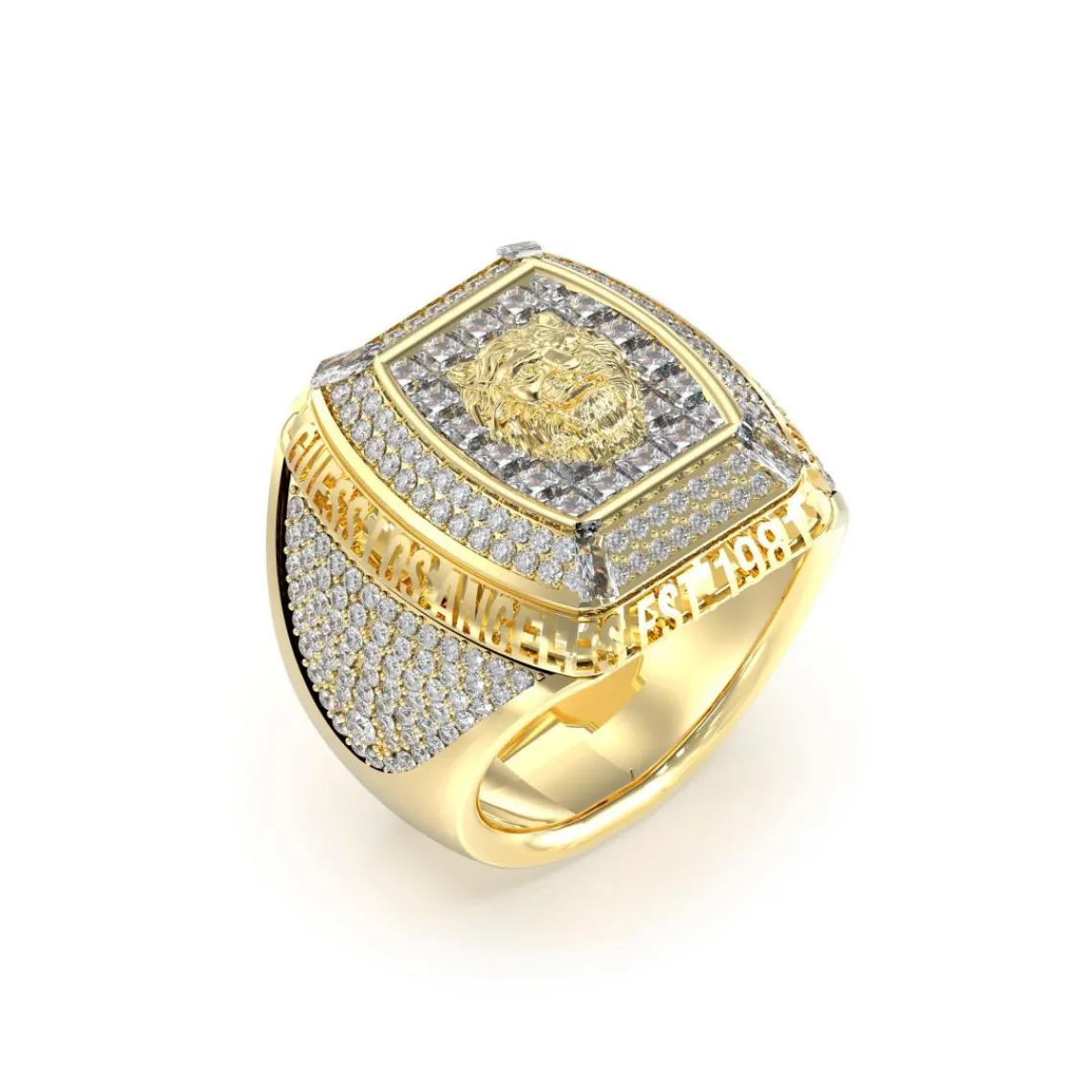 Guess Bijoux Bague Homme Lion King JUMR05002JWYG Acier Doré | Homme Bague