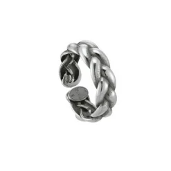 Jourdan Bague homme AJH150007R - BELCASTEL - ajustable - maille tressée - Argent Argent | Homme Bague
