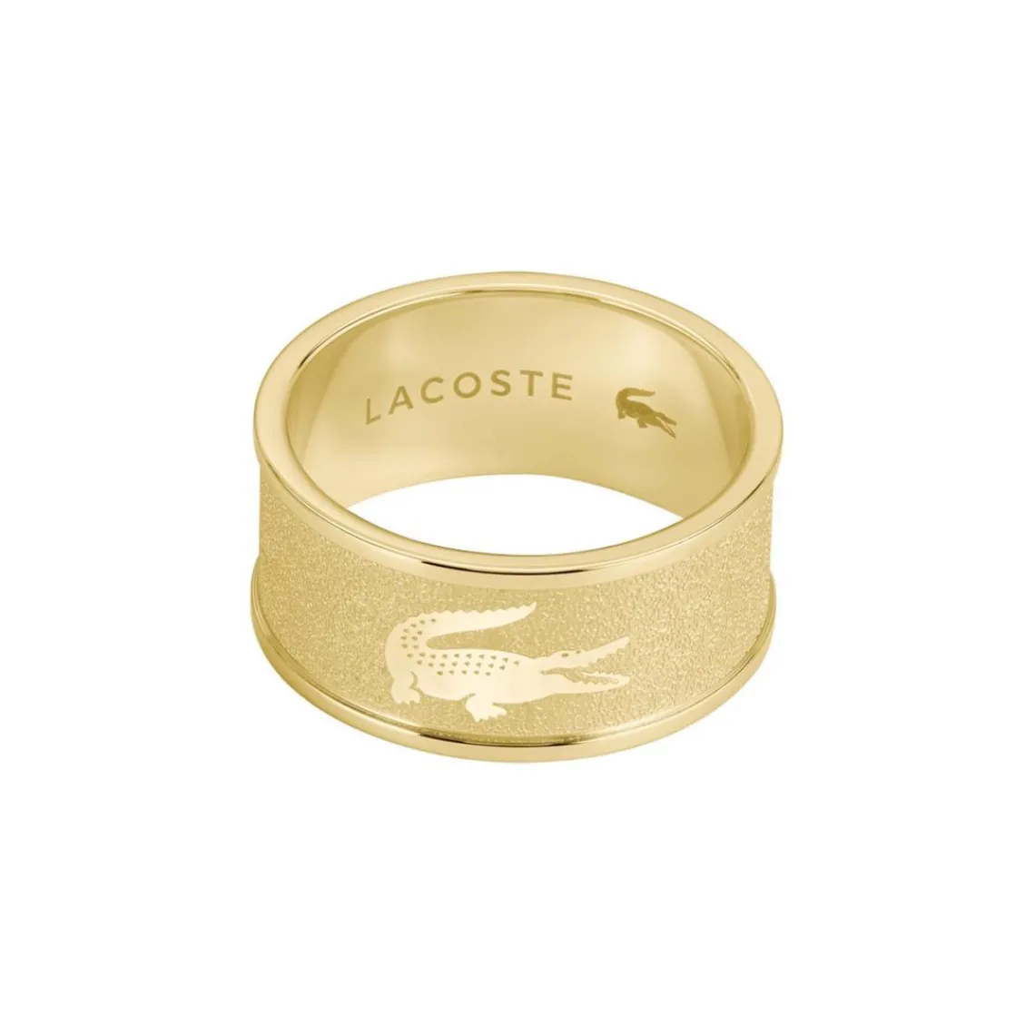 Lacoste Bague homme Backhand - 2040486 Acier Doré | Homme Bague