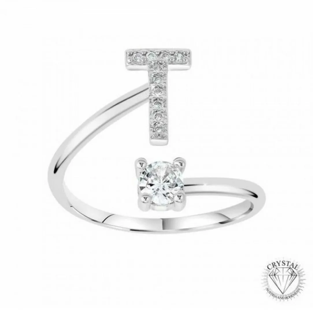Athème Bague Initale T Femme B2804-T - Métal Argent | Femme Bague