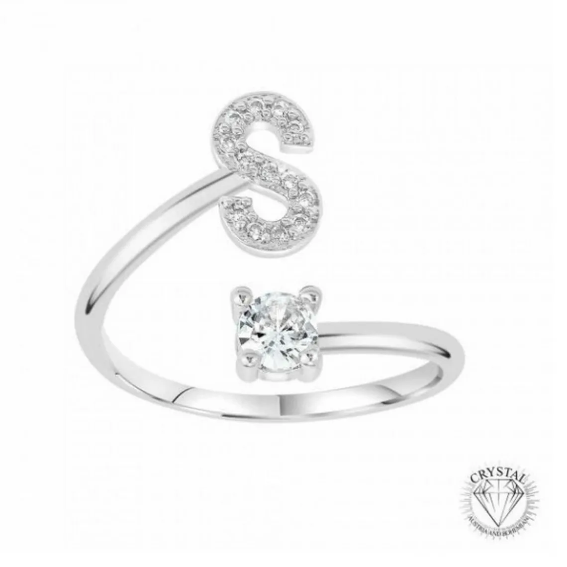 Athème Bague Initiale S Femme B2804-S - Métal Argent | Femme Bague
