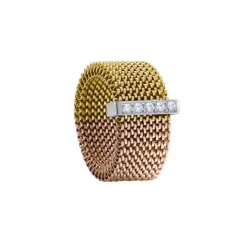 Jourdan Bague MIE-MIE TE002 - Bague En Argent Bicolore Oxyde de Zirconium Femme | Femme Bague