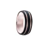 Jourdan Bague VESTA OU006H - Bague En Acier Bicolore Doré Rose et Noir Homme | Homme Bague