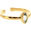 Kosma Paris Bague Kira Doré & Topaze Bleu | Femme Bague