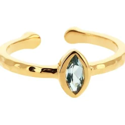 Kosma Paris Bague Kira Doré & Topaze Bleu | Femme Bague