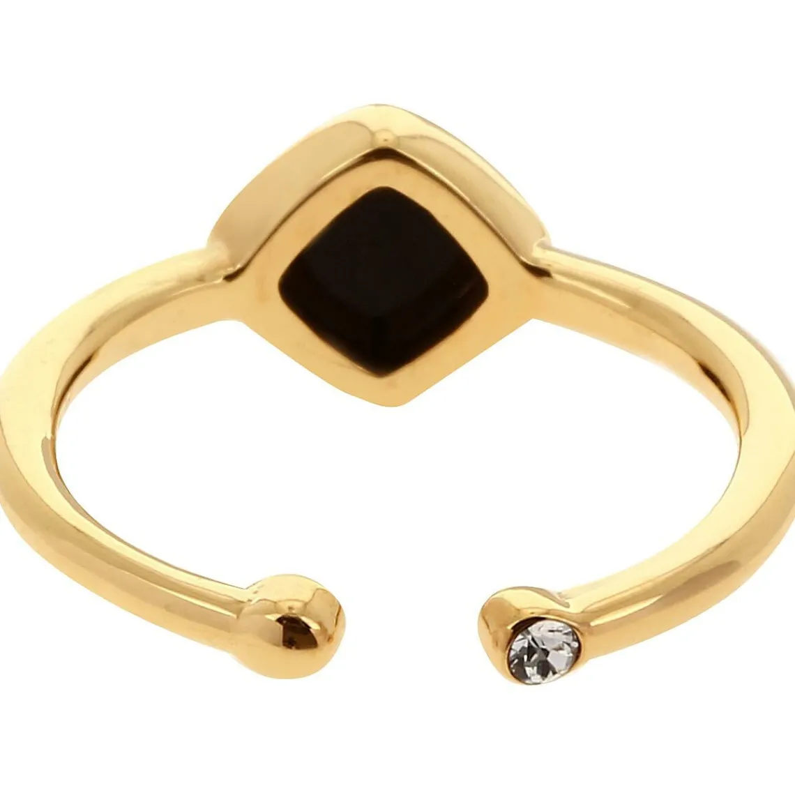 Kosma Paris Bague Kosma Ella BRSL0438-OR - Métal Doré Jaune & Onyx Noir Femme | Femme Bague