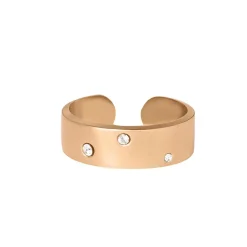 Les Interchangeables Bague A59136 - Brossée Strasse Doré Rose Femme | Femme Bague