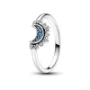 Pandora Bague Lune Scintillante Bleu Céleste | Femme Bague