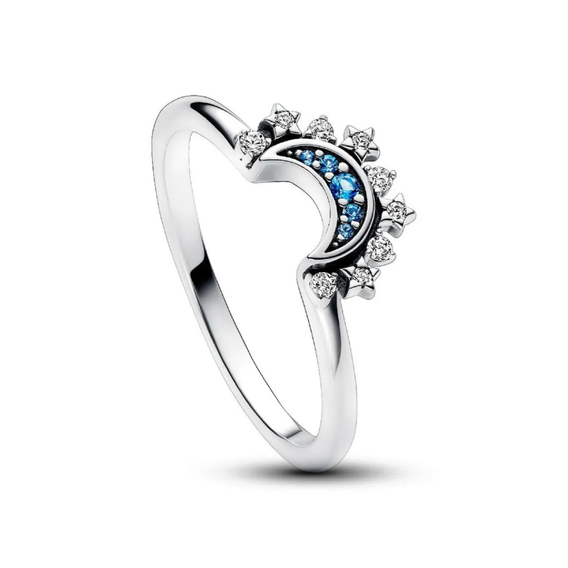 Pandora Bague Lune Scintillante Bleu Céleste | Femme Bague