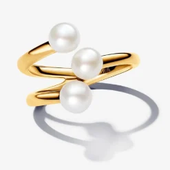 Pandora Bague Ouverte Perles de Culture | Femme Bague