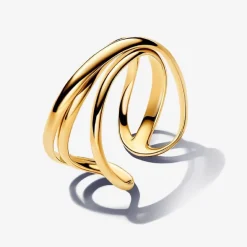 Pandora Bague Ouverte Triple Anneau Organique | Femme Bague