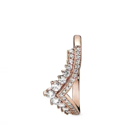 Pandora Bague 187736CZ - Voeu Princesse Rose Femme | Femme Bague