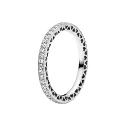 Pandora Bague Signature cœurs scintillants | Femme Bague
