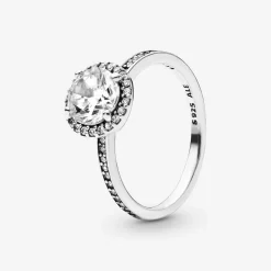Pandora Bague Timeless Halo Scintillant Rond | Femme Bague
