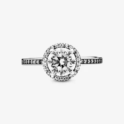 Pandora Bague Timeless Halo Scintillant Rond | Femme Bague