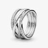 Pandora Bague Timeless lignes brillantes et scintillantes | Femme Bague