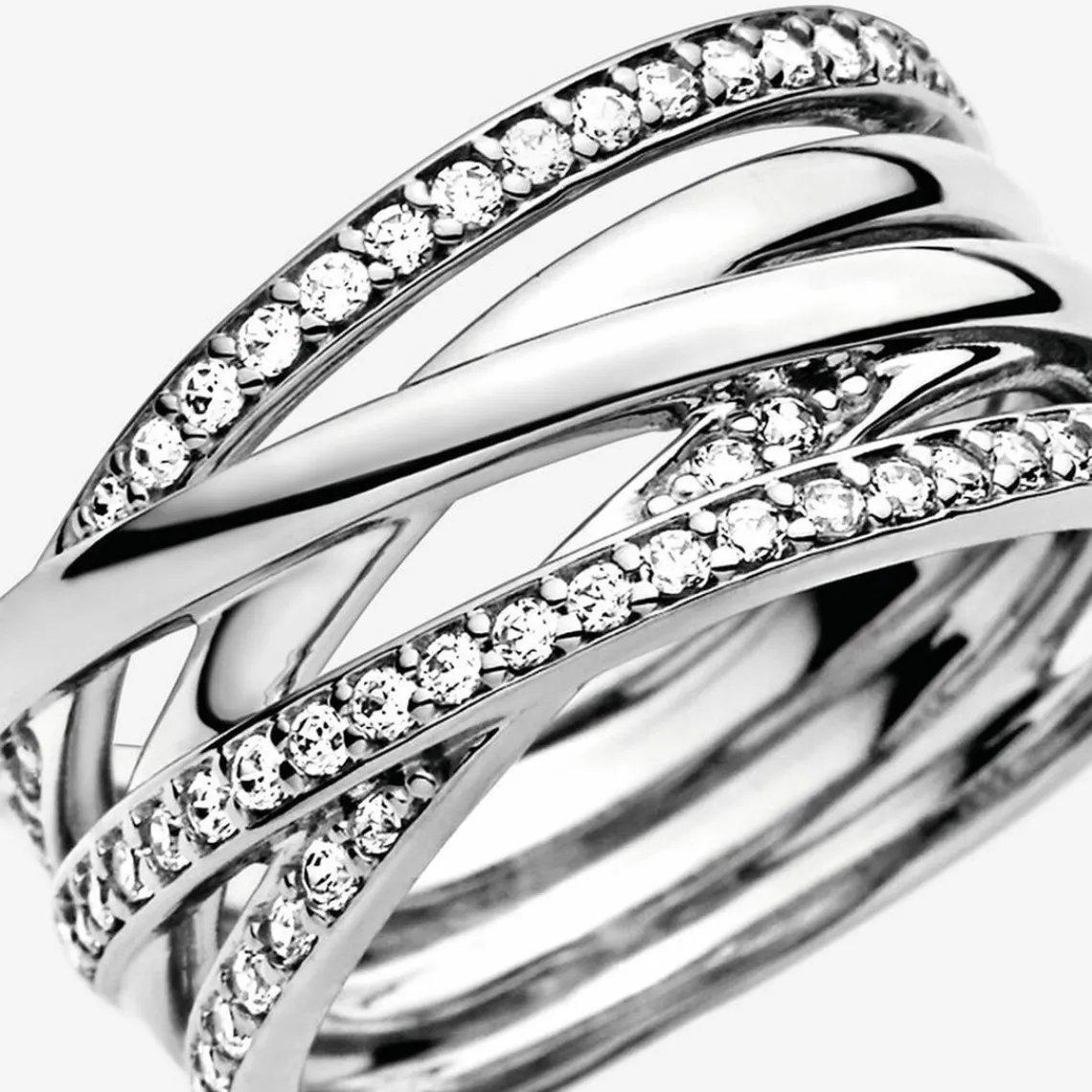 Pandora Bague Timeless lignes brillantes et scintillantes | Femme Bague