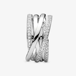 Pandora Bague Timeless lignes brillantes et scintillantes | Femme Bague