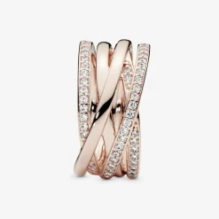 Pandora Bague Timeless Scintillante & Lignes Polies | Femme Bague