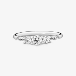 Pandora Bague Timeless trois pierres rondes | Femme Bague
