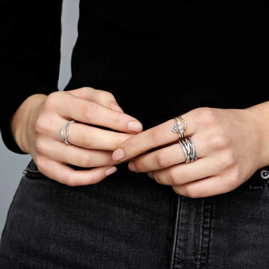 Pandora Bague Timeless trois pierres rondes | Femme Bague