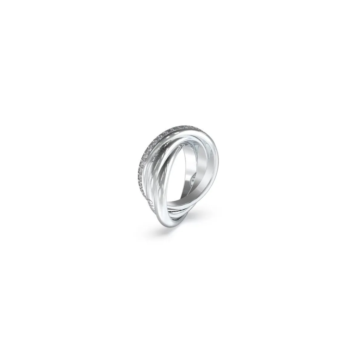 Guess Bijoux Bague Perfect Acier Rhodié Et Pavage De Zircons Cubiques | Femme Bague