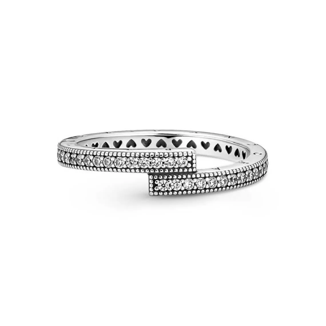 Pandora Bagues Femme Bague Chevauchement Scintillant Signature - 199491C01 Argent | Femme Bague