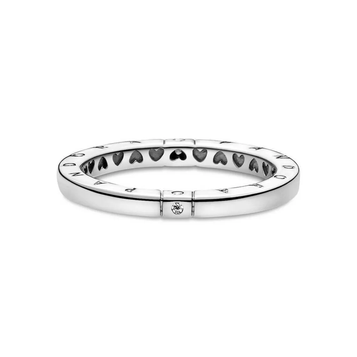 Pandora Bagues Femme Logo et Cœurs Argent Signature | Femme Bague
