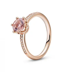 Pandora Bague Solitaire Couronne Rose Signature | Femme Bague