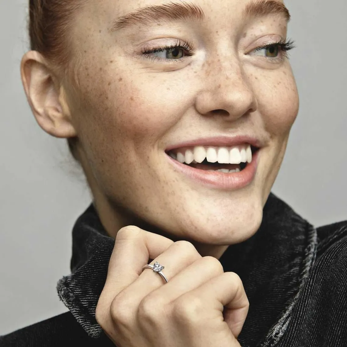 Pandora Bague Solitaire Timeless - Cœur Scintillant | Femme Bague