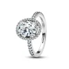 Pandora Bague Spectaculaire Halo Ovale Scintillant | Femme Bague