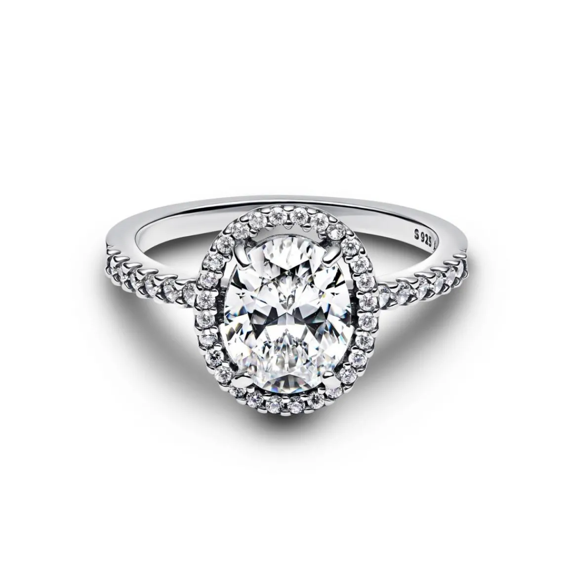 Pandora Bague Spectaculaire Halo Ovale Scintillant | Femme Bague