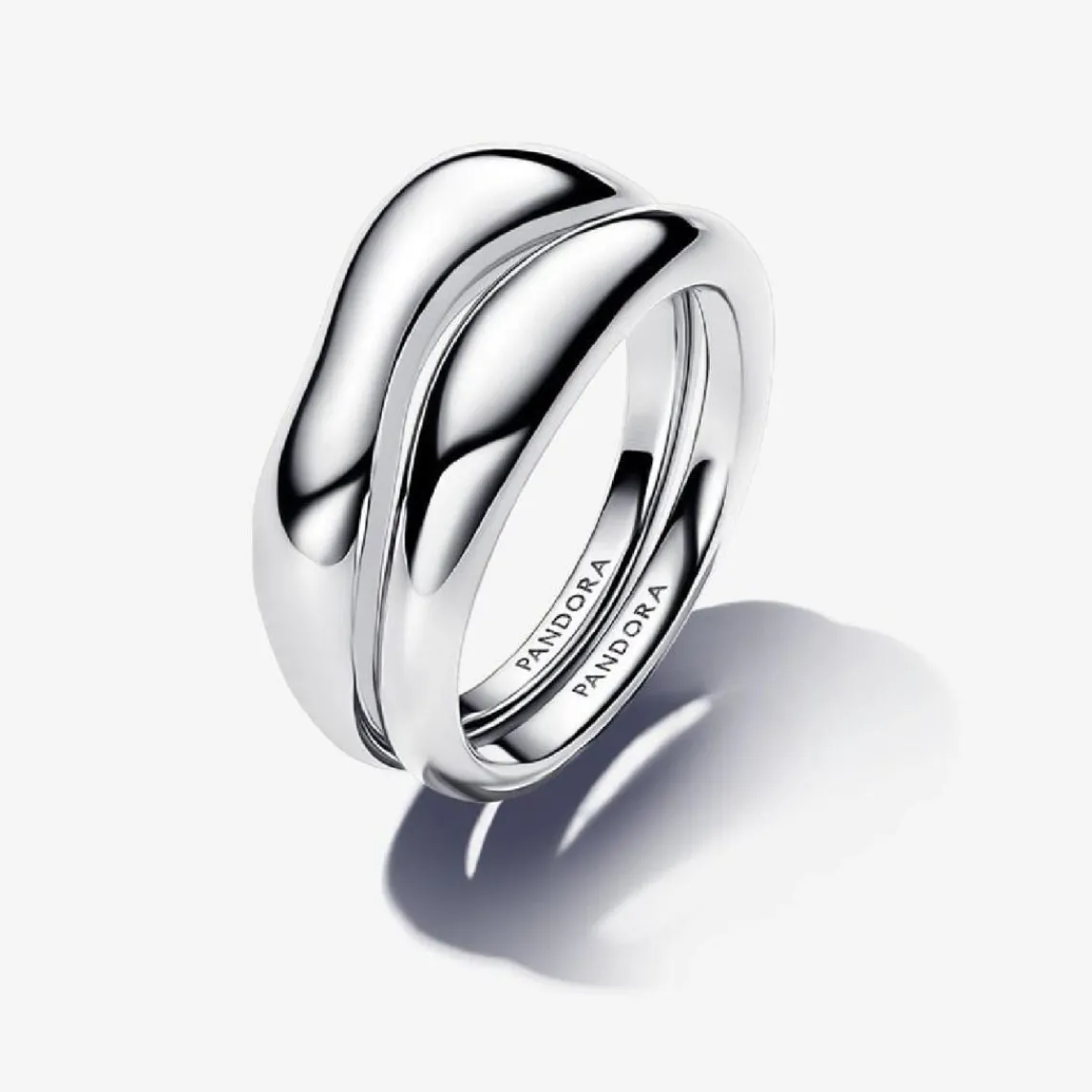 Pandora Bagues Superposables de Forme Organique Argent | Femme Bague