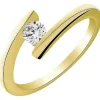 Stella Prestige Bague DPSSOL1715J9 - Bague Solitaire Or Jaune Femme | Femme Bague