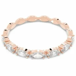 Swarovski Bijoux Bague VITTORE:RING MARQUISE CZWH/ROS - Bague Cristaux Swarovski doré rose Femme | Femme Bague