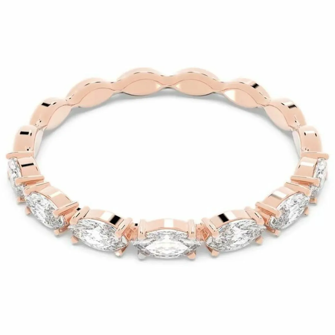 Swarovski Bijoux Bague VITTORE:RING MARQUISE CZWH/ROS - Bague Cristaux Swarovski doré rose Femme | Femme Bague