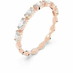 Swarovski Bijoux Bague VITTORE:RING MARQUISE CZWH/ROS - Bague Cristaux Swarovski doré rose Femme | Femme Bague