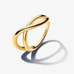 Pandora Bague Symbole de l’Infini Organique Doré | Femme Bague