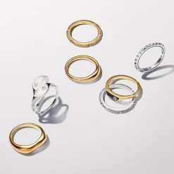 Pandora Bague Texture et Pierres ME Argent | Femme Bague