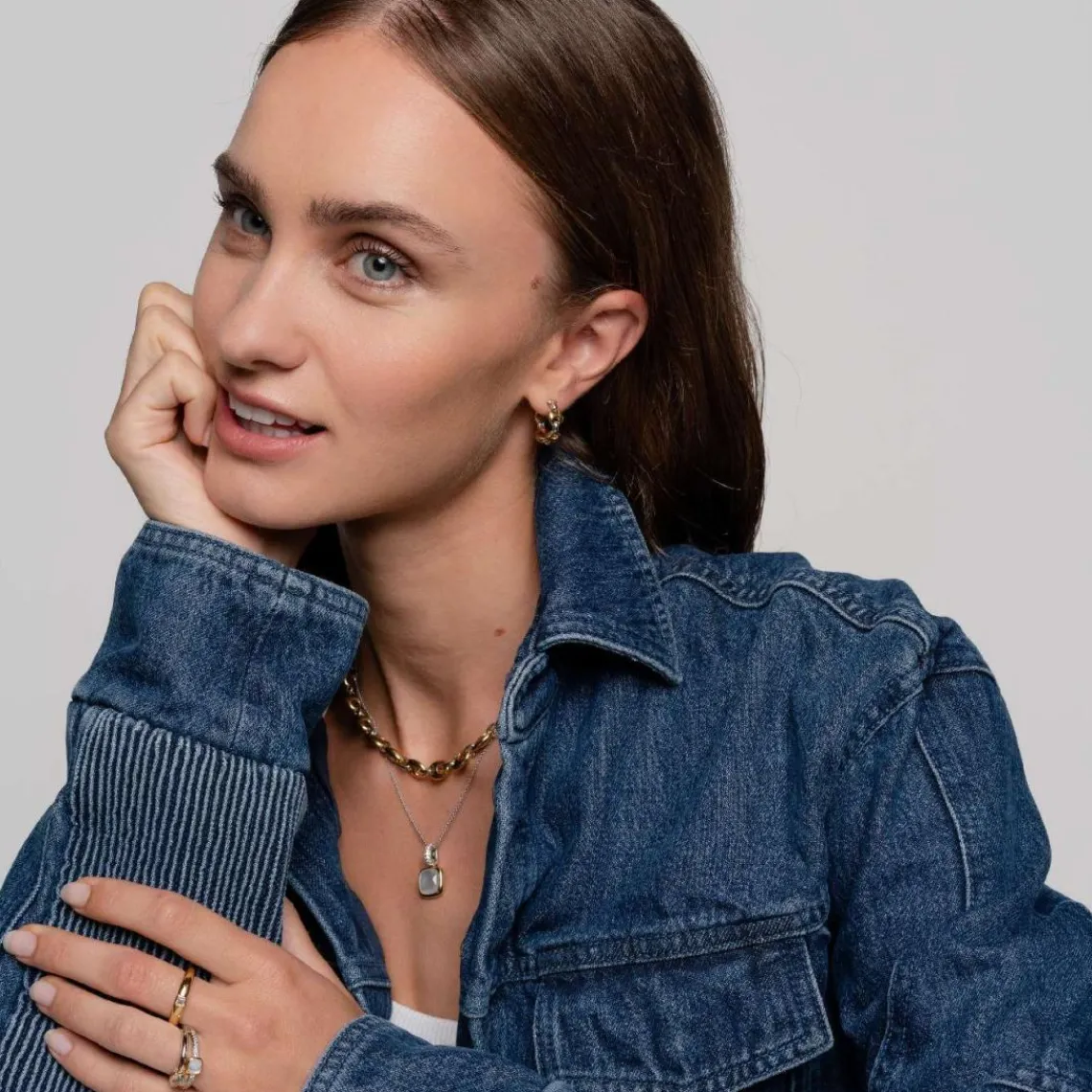 Ti Sento Bague - 12326MW Argent Rhodié Multi Joncs Pierres Synthétiques Mop Et Oxyde De Zirconium | Femme Bague